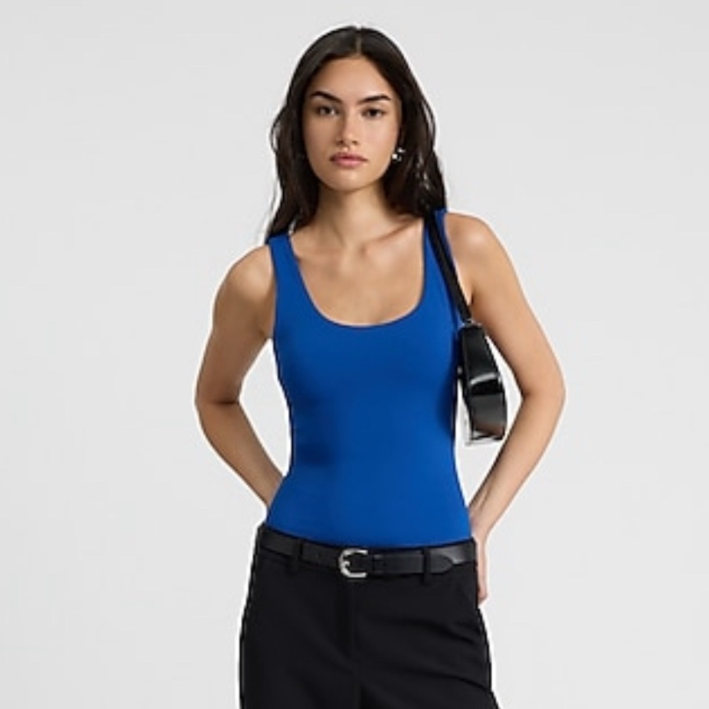NWOT Express Body Contour High Compression Bodysuit; Cobalt